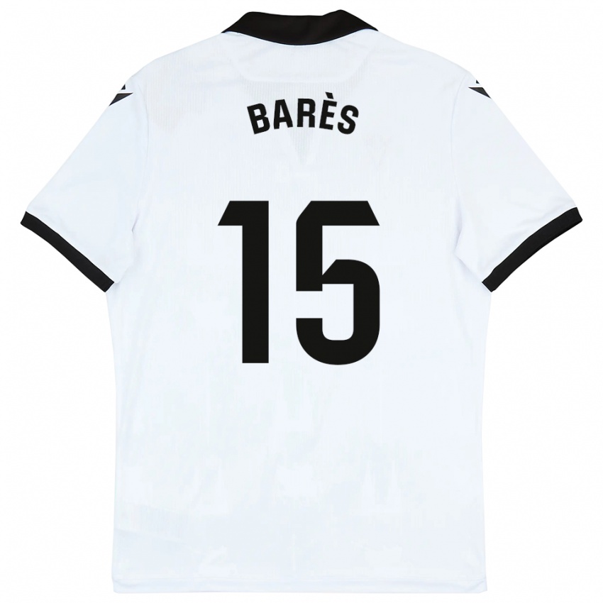 ילדים גבריאל בארס #15 לבן שחור ג'רזי ביתית 2025/26 חולצה קצרה