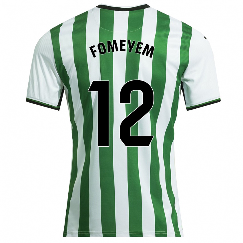 ילדים Franck Fomeyem #12 לבן ירוק ג'רזי ביתית 2025/26 חולצה קצרה