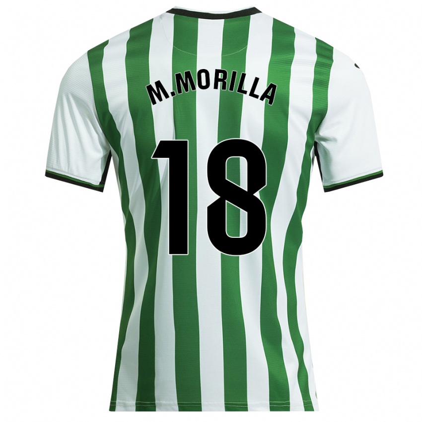 ילדים María Morilla Obrero #18 לבן ירוק ג'רזי ביתית 2025/26 חולצה קצרה