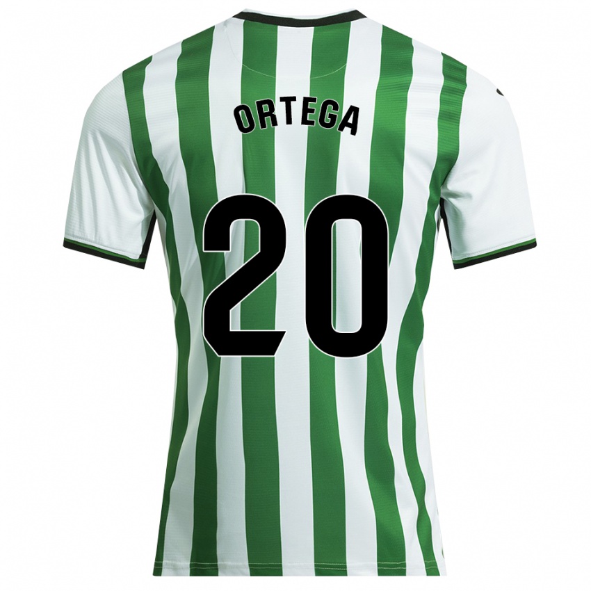 ילדים David Ortega #20 לבן ירוק ג'רזי ביתית 2025/26 חולצה קצרה