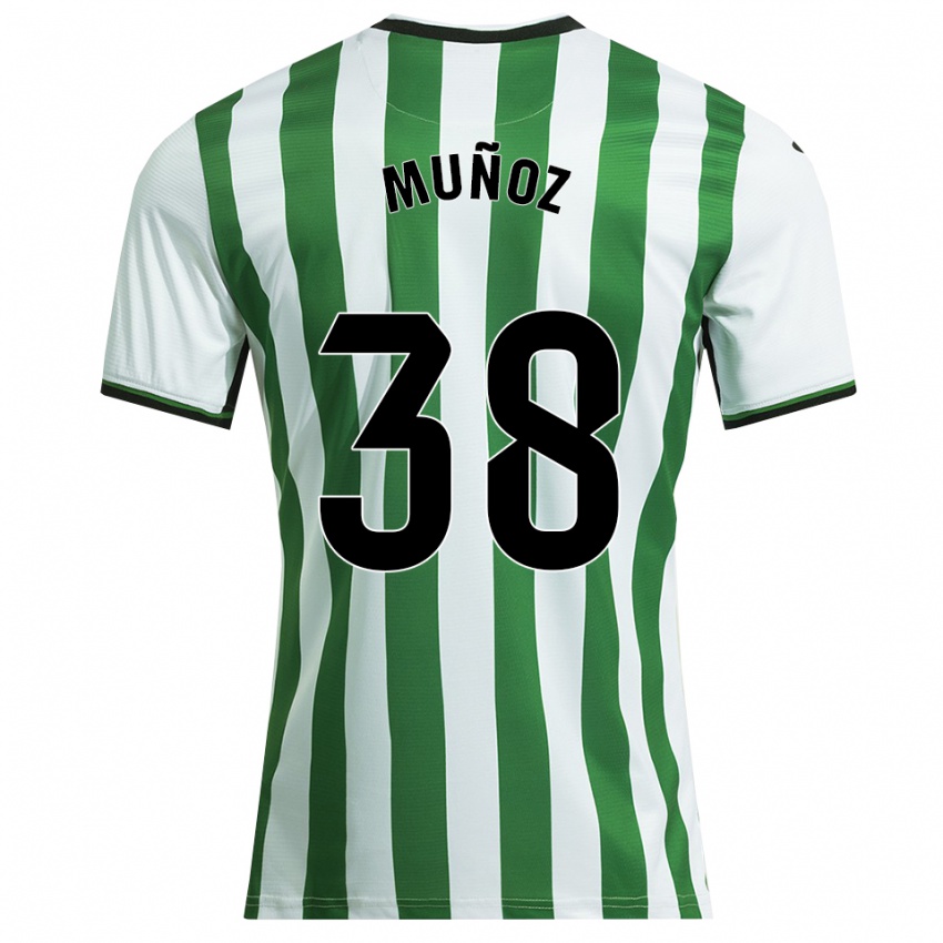 ילדים Pablo Muñoz #38 לבן ירוק ג'רזי ביתית 2025/26 חולצה קצרה