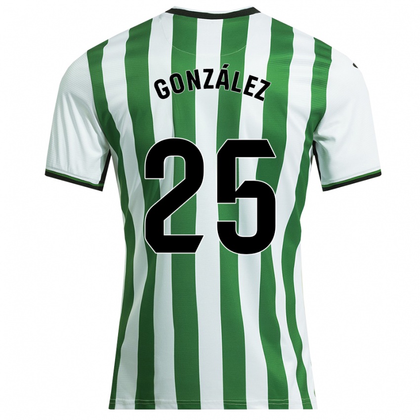 ילדים Dani González #25 לבן ירוק ג'רזי ביתית 2025/26 חולצה קצרה