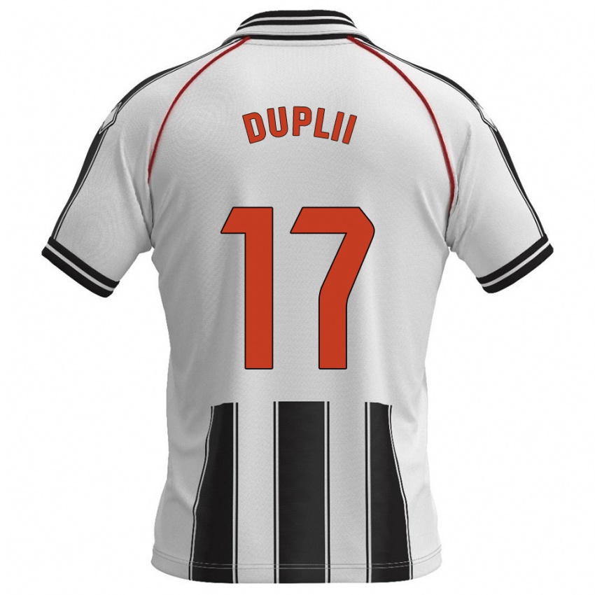 ילדים Daniil Duplii #17 לבן שחור ג'רזי ביתית 2025/26 חולצה קצרה