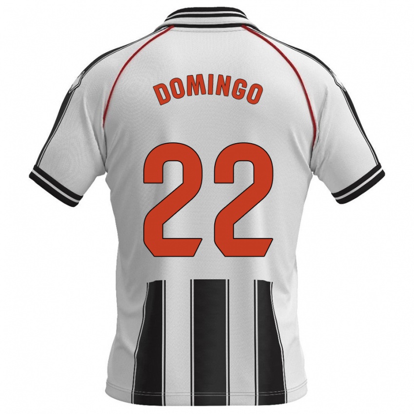 ילדים Jorge Domingo #22 לבן שחור ג'רזי ביתית 2025/26 חולצה קצרה