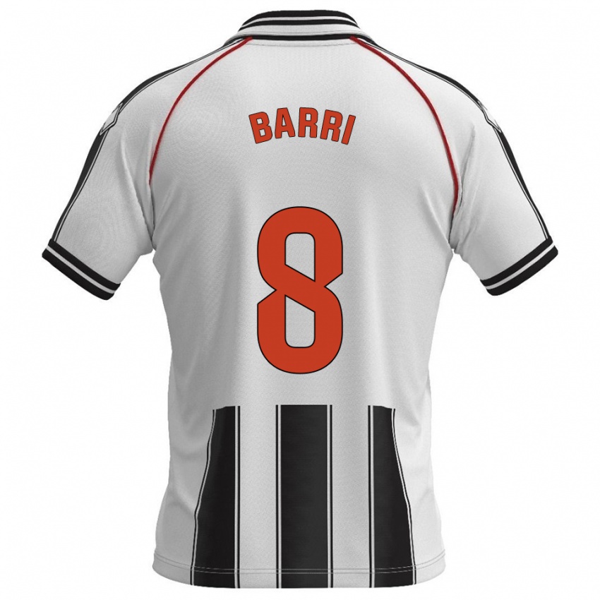 ילדים דייגו ברי #8 לבן שחור ג'רזי ביתית 2025/26 חולצה קצרה