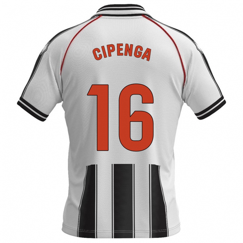 ילדים Brian Cipenga #16 לבן שחור ג'רזי ביתית 2025/26 חולצה קצרה