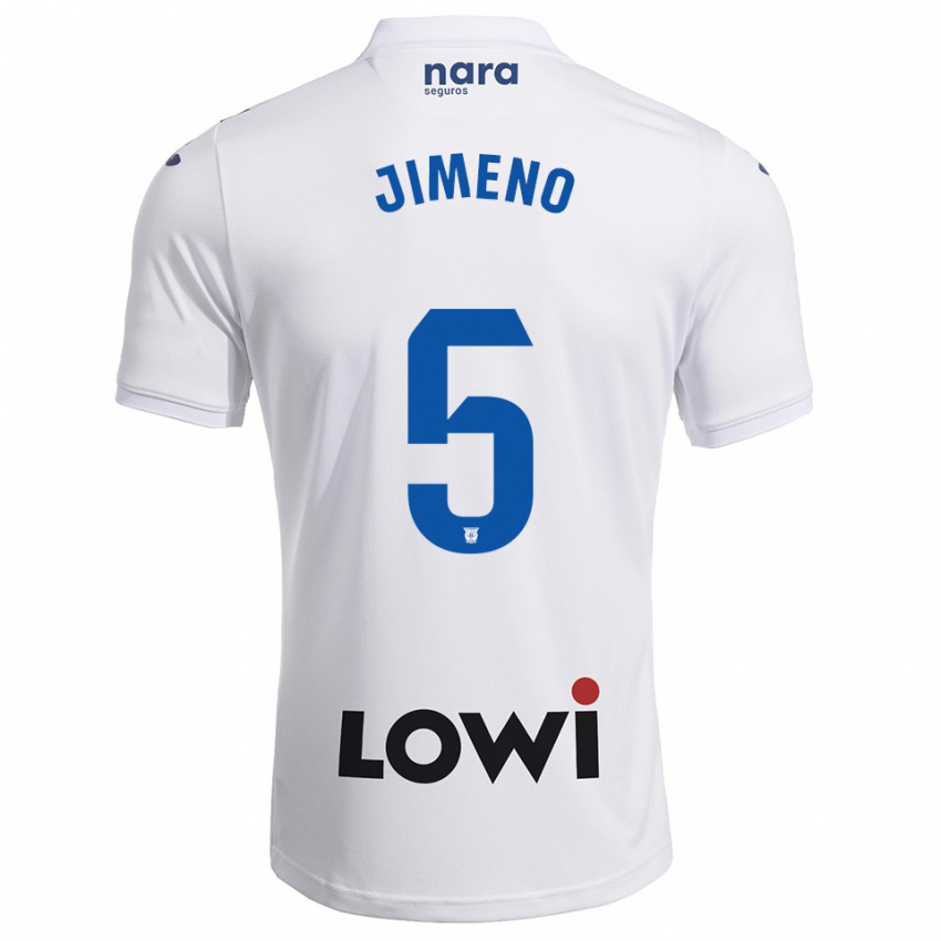 ילדים Luis Jimeno #5 לבן נייבי ג'רזי ביתית 2025/26 חולצה קצרה