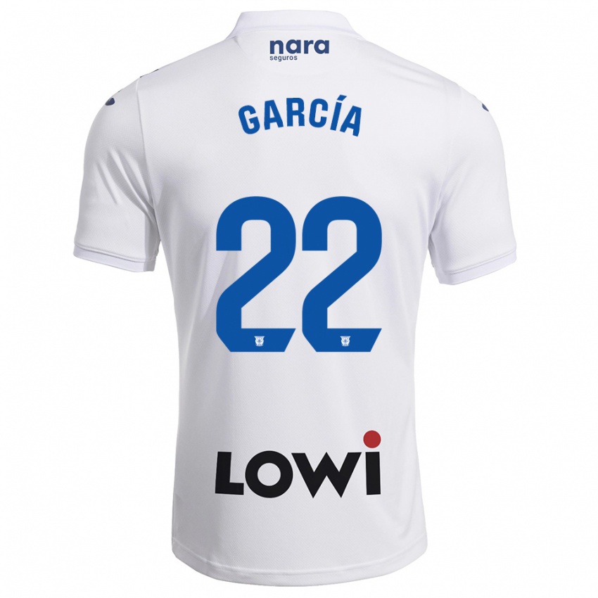 ילדים Hugo García #22 לבן נייבי ג'רזי ביתית 2025/26 חולצה קצרה