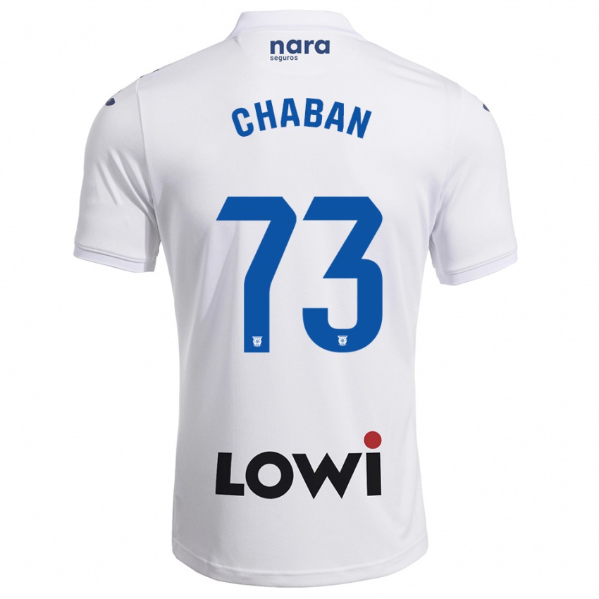 ילדים Danylo Chaban #73 לבן נייבי ג'רזי ביתית 2025/26 חולצה קצרה
