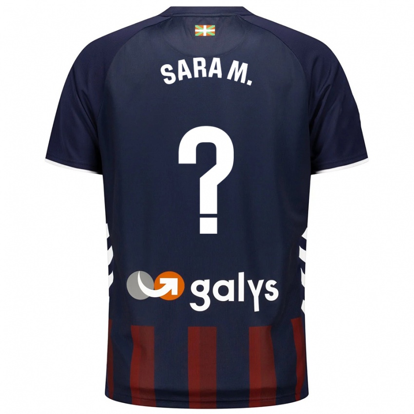 ילדים Sara Martin Diaz #0 כחול נייבי אדום ג'רזי ביתית 2025/26 חולצה קצרה