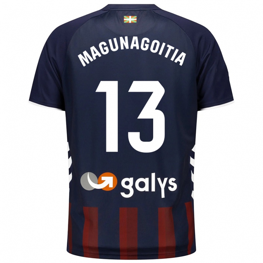 ילדים Jonmi Magunagoitia #13 כחול נייבי אדום ג'רזי ביתית 2025/26 חולצה קצרה