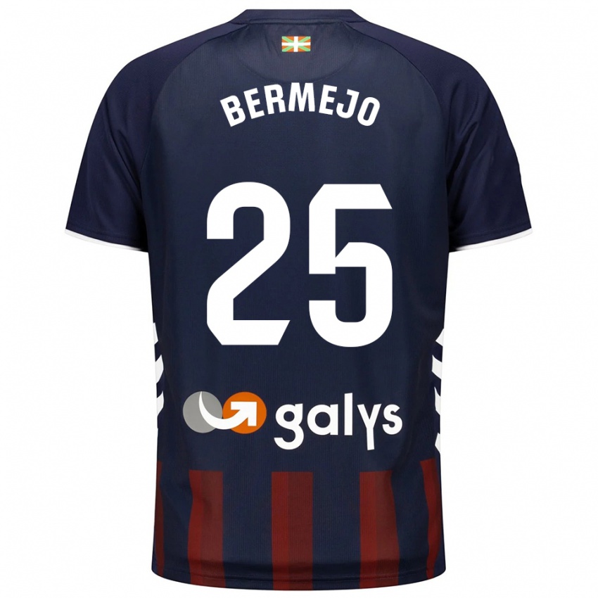 ילדים Joseba Bermejo #25 כחול נייבי אדום ג'רזי ביתית 2025/26 חולצה קצרה
