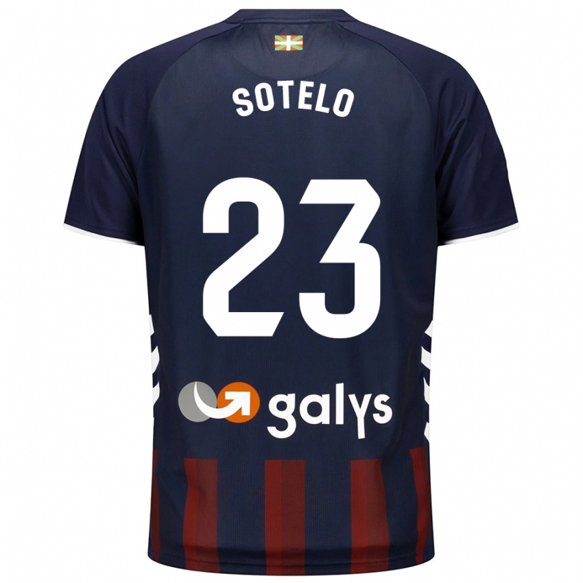 ילדים Marcos Sotelo #23 כחול נייבי אדום ג'רזי ביתית 2025/26 חולצה קצרה