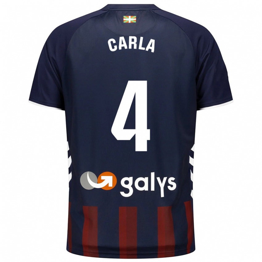 ילדים Carla Andrés Abad #4 כחול נייבי אדום ג'רזי ביתית 2025/26 חולצה קצרה