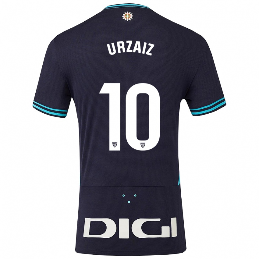 ילדים Unax Urzaiz #10 כחול נייבי תכלת הרחק ג'רזי 2025/26 חולצה קצרה