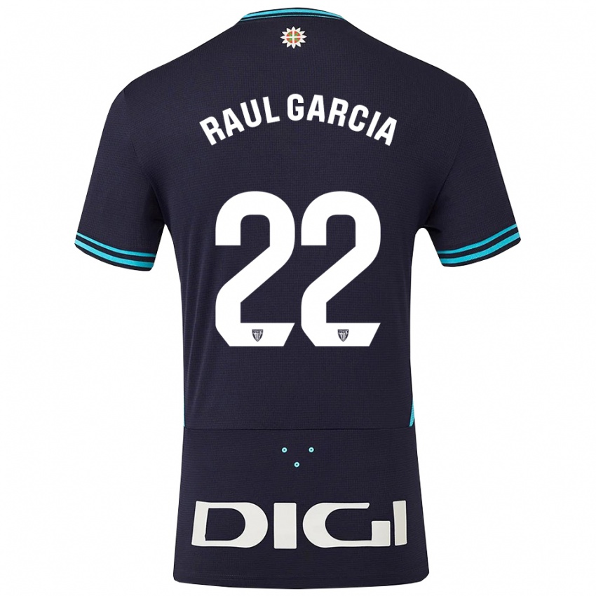 ילדים ראול גרסיה #22 כחול נייבי תכלת הרחק ג'רזי 2025/26 חולצה קצרה