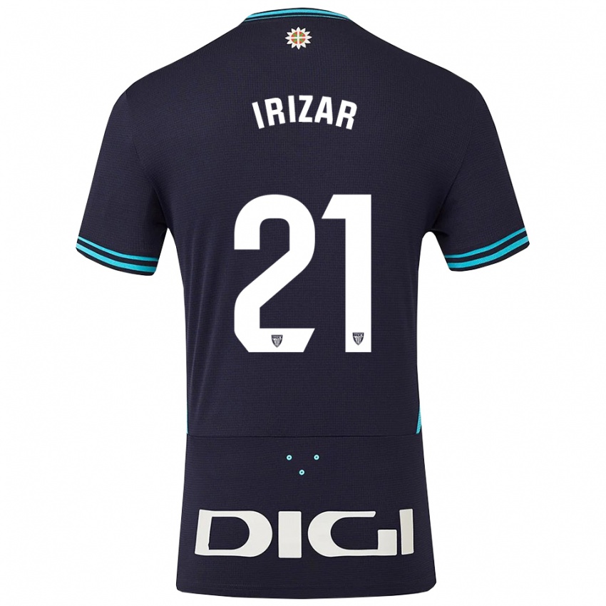 ילדים Hur Irizar #21 כחול נייבי תכלת הרחק ג'רזי 2025/26 חולצה קצרה