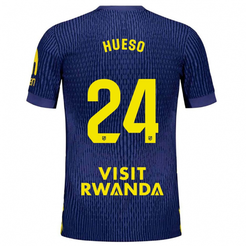 ילדים Romeo Hueso #24 כחול נייבי צהוב הרחק ג'רזי 2025/26 חולצה קצרה