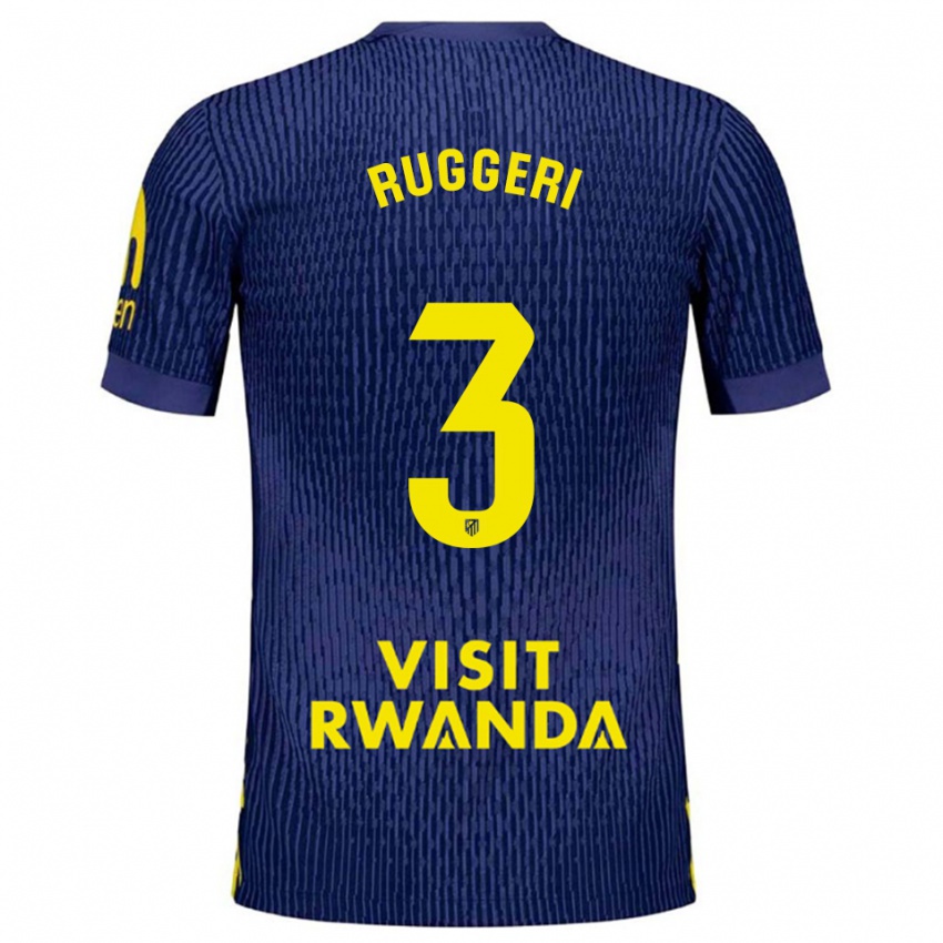 ילדים מתאו רוג׳רי #3 כחול נייבי צהוב הרחק ג'רזי 2025/26 חולצה קצרה