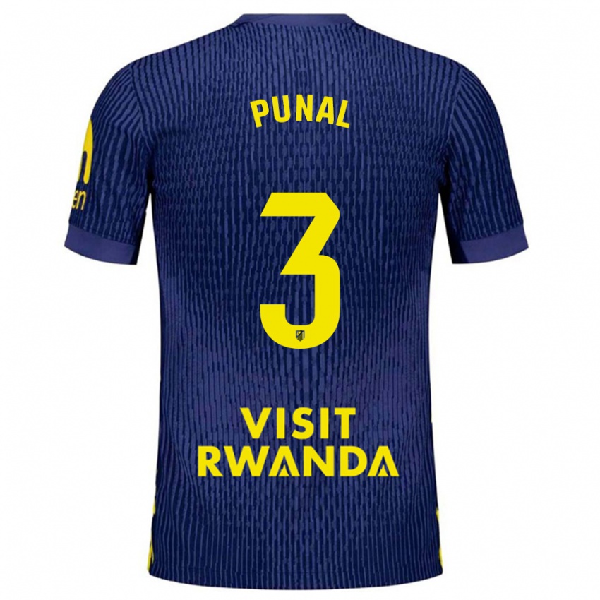 ילדים אייטור פונאל #3 כחול נייבי צהוב הרחק ג'רזי 2025/26 חולצה קצרה