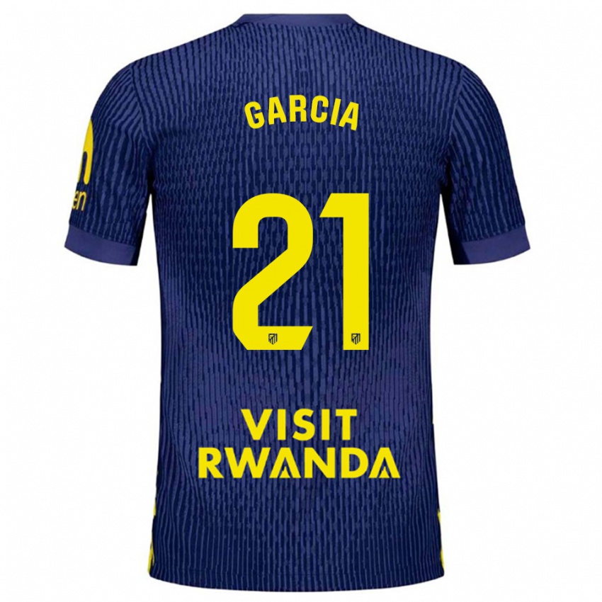 ילדים שילה גרסיה #21 כחול נייבי צהוב הרחק ג'רזי 2025/26 חולצה קצרה