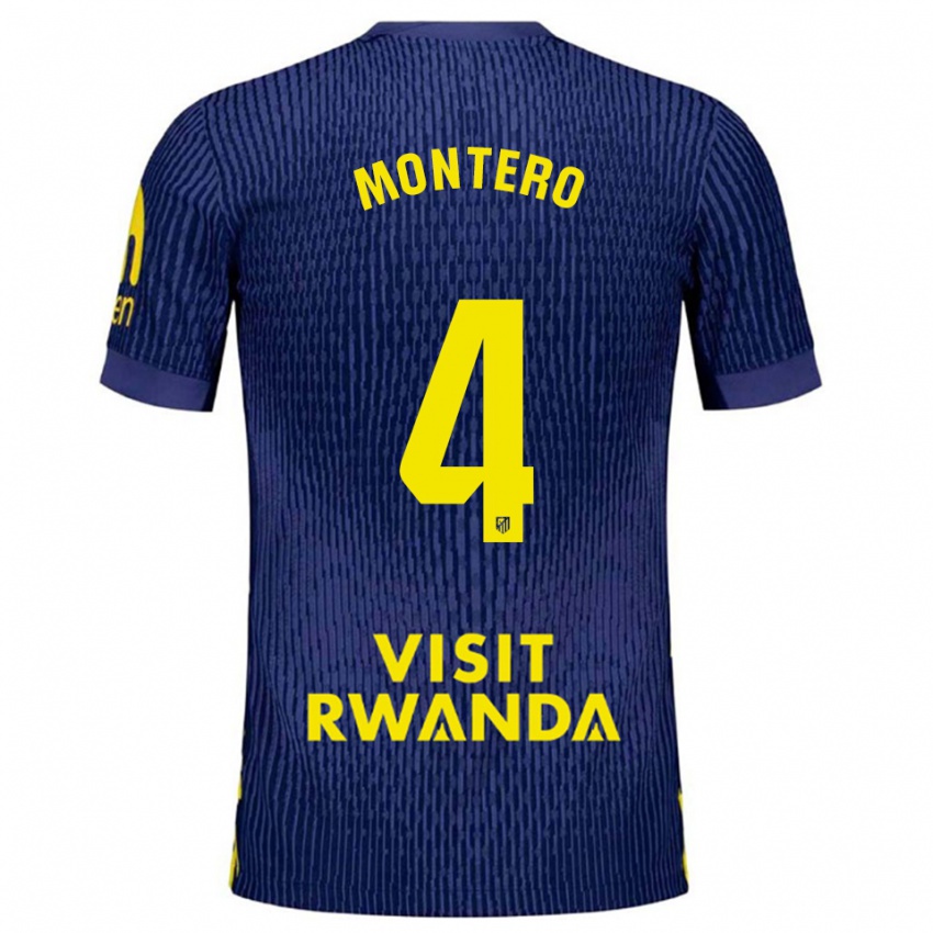 ילדים פרנסיסקו מונטרו #4 כחול נייבי צהוב הרחק ג'רזי 2025/26 חולצה קצרה