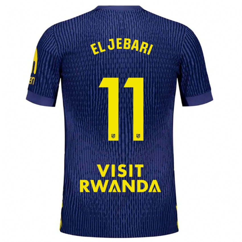 ילדים סלים אל ג'בארי #11 כחול נייבי צהוב הרחק ג'רזי 2025/26 חולצה קצרה