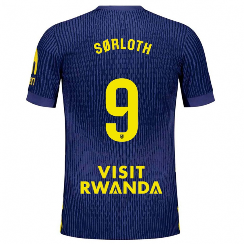 ילדים אלכסנדר סורלות' #9 כחול נייבי צהוב הרחק ג'רזי 2025/26 חולצה קצרה