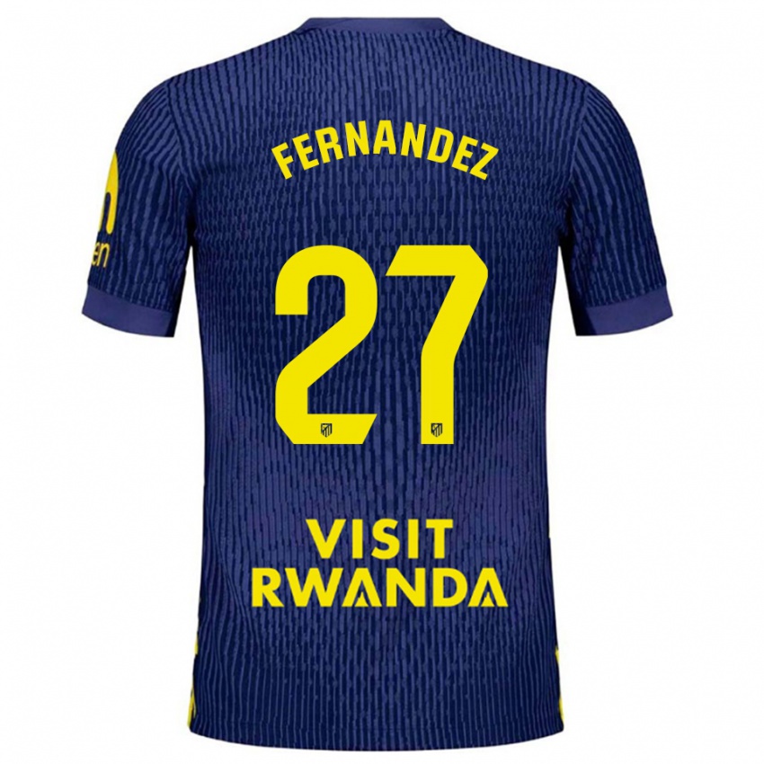 ילדים אלקסיה פרננדס #27 כחול נייבי צהוב הרחק ג'רזי 2025/26 חולצה קצרה