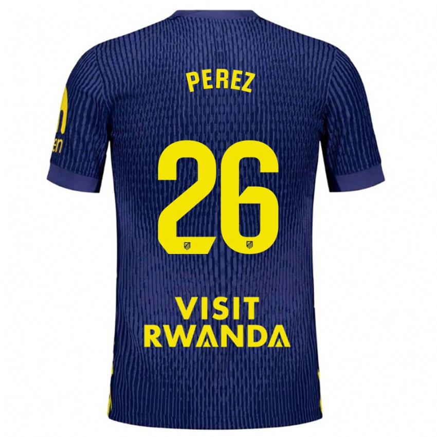 ילדים קסניה פרס #26 כחול נייבי צהוב הרחק ג'רזי 2025/26 חולצה קצרה