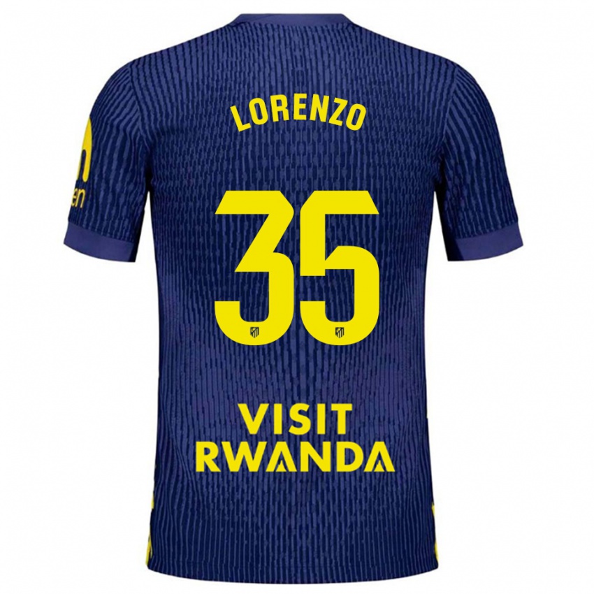 ילדים דייגו לורנצו #35 כחול נייבי צהוב הרחק ג'רזי 2025/26 חולצה קצרה