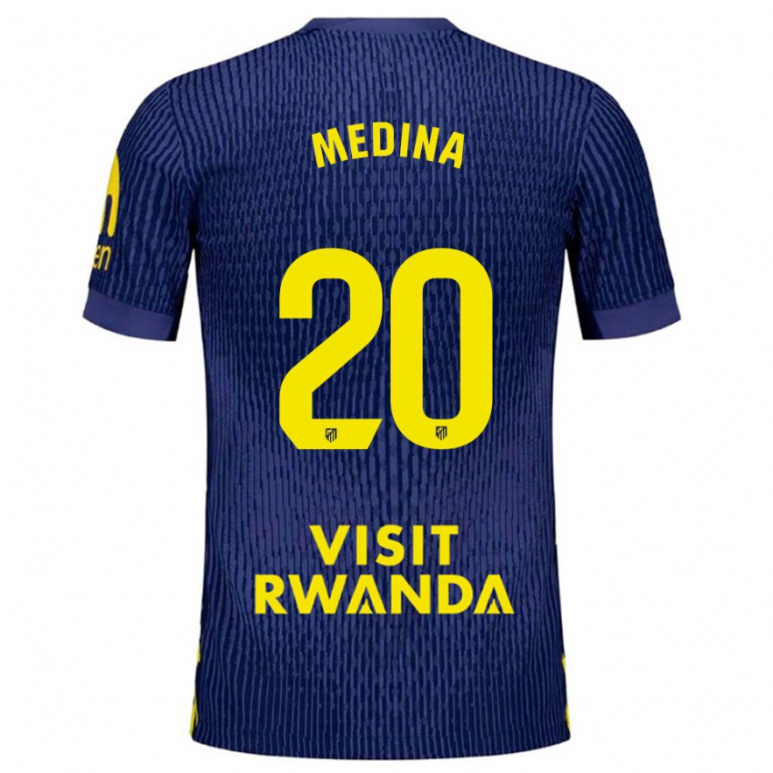 ילדים אנדריאה מדינה #20 כחול נייבי צהוב הרחק ג'רזי 2025/26 חולצה קצרה