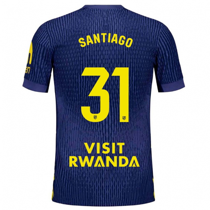 ילדים אברהם סנטיאגו #31 כחול נייבי צהוב הרחק ג'רזי 2025/26 חולצה קצרה
