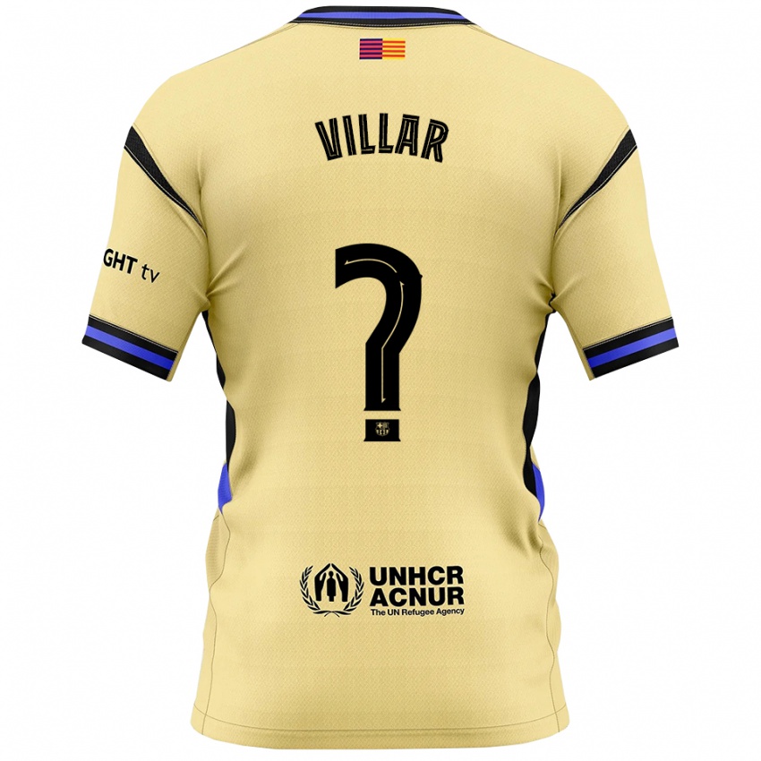 ילדים Pedro Villar #0 צהוב שחור הרחק ג'רזי 2025/26 חולצה קצרה