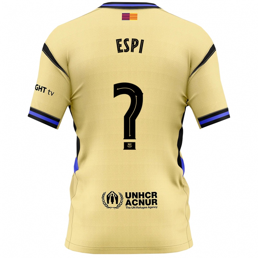 ילדים Pau Espi #0 צהוב שחור הרחק ג'רזי 2025/26 חולצה קצרה