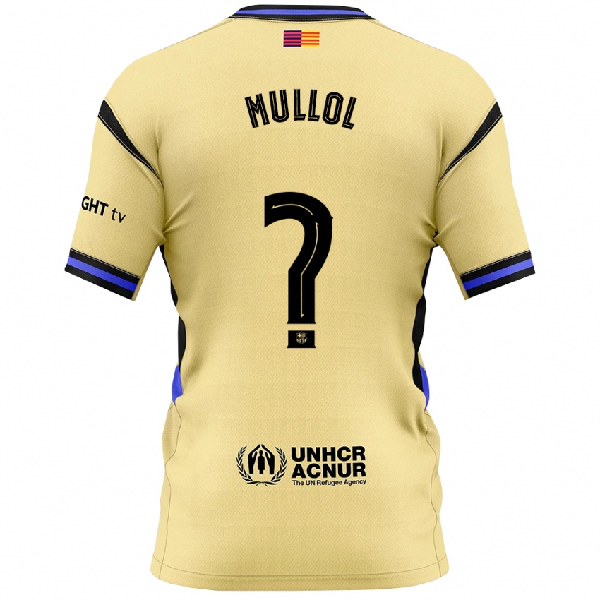 ילדים Gerard Mullol #0 צהוב שחור הרחק ג'רזי 2025/26 חולצה קצרה