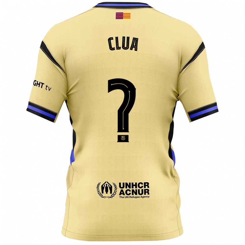 ילדים Genís Clua #0 צהוב שחור הרחק ג'רזי 2025/26 חולצה קצרה