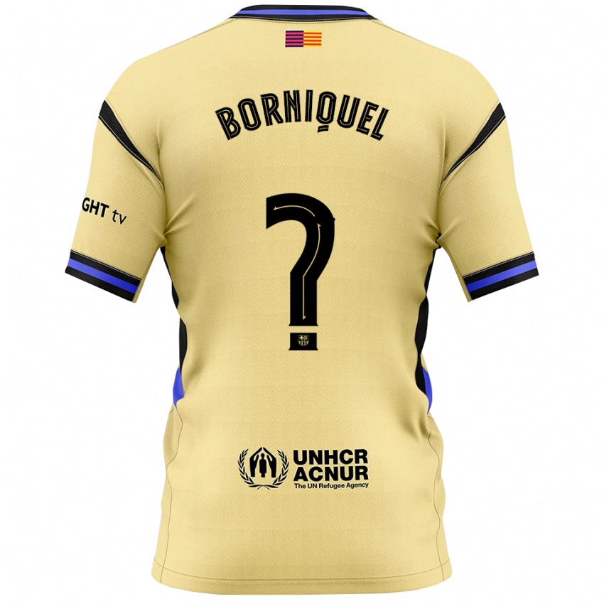 ילדים Samu Borniquel #0 צהוב שחור הרחק ג'רזי 2025/26 חולצה קצרה