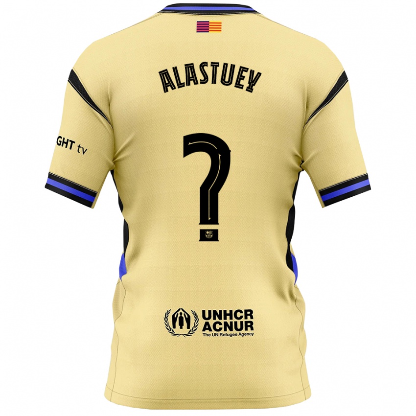 ילדים חורחה אלאסטואי #0 צהוב שחור הרחק ג'רזי 2025/26 חולצה קצרה