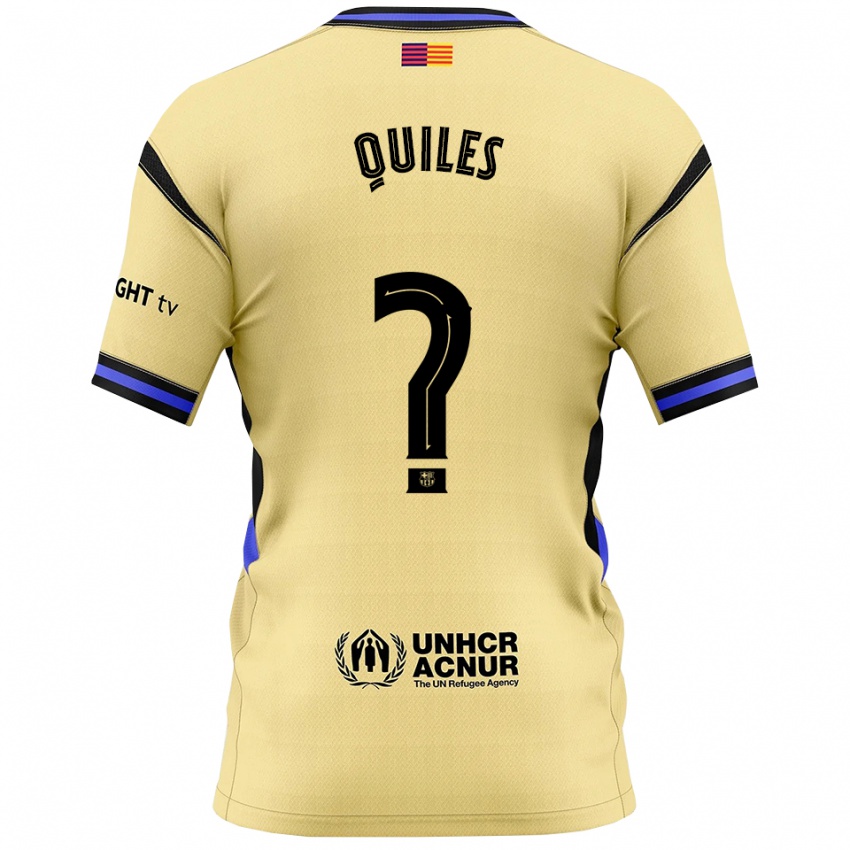 ילדים Jan Quiles #0 צהוב שחור הרחק ג'רזי 2025/26 חולצה קצרה