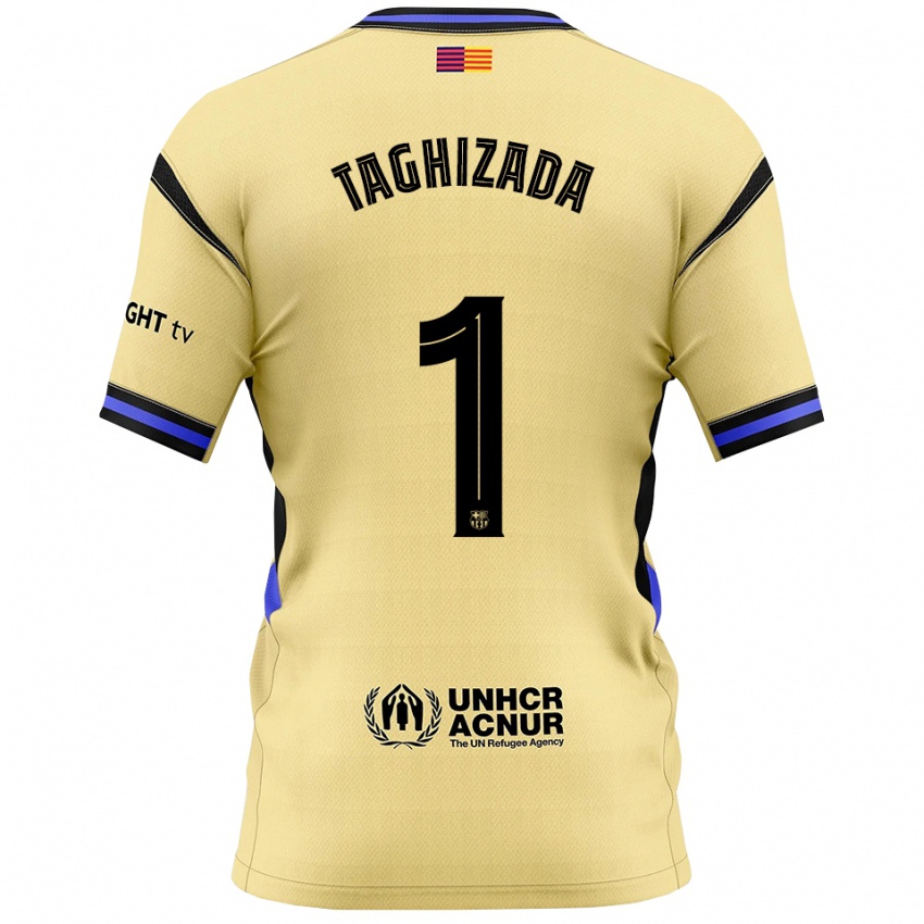 ילדים Eldar Taghizada #1 צהוב שחור הרחק ג'רזי 2025/26 חולצה קצרה
