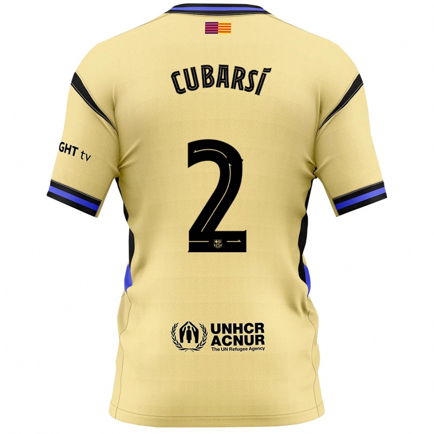 ילדים פאו קובארסי #2 צהוב שחור הרחק ג'רזי 2025/26 חולצה קצרה