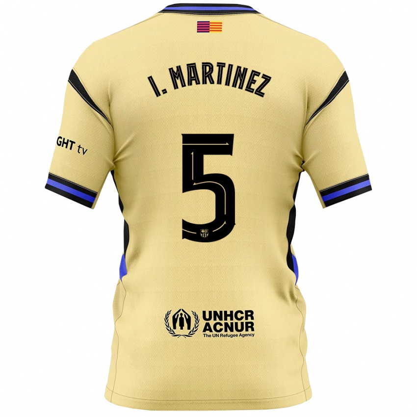 ילדים איניגו מרטינס #5 צהוב שחור הרחק ג'רזי 2025/26 חולצה קצרה