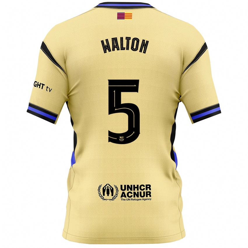 ילדים Alexander Walton #5 צהוב שחור הרחק ג'רזי 2025/26 חולצה קצרה
