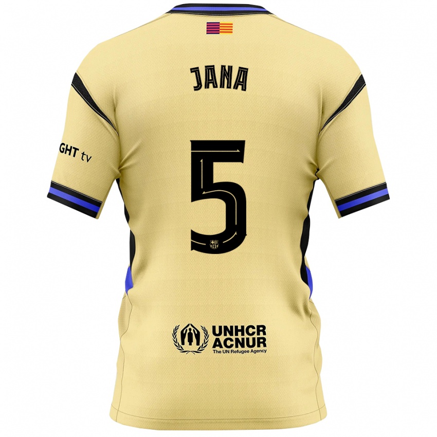 ילדים ז'אנה פרננדס #5 צהוב שחור הרחק ג'רזי 2025/26 חולצה קצרה