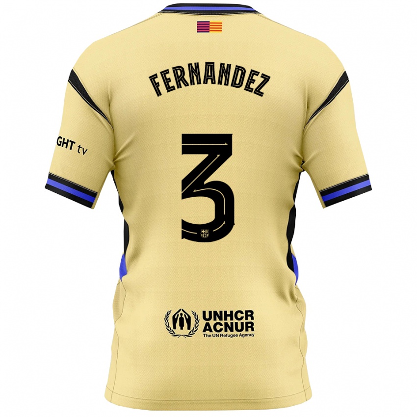 ילדים ג'יין פרננדס #3 צהוב שחור הרחק ג'רזי 2025/26 חולצה קצרה