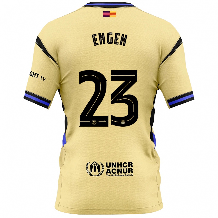 ילדים אינגריד אנגן #23 צהוב שחור הרחק ג'רזי 2025/26 חולצה קצרה