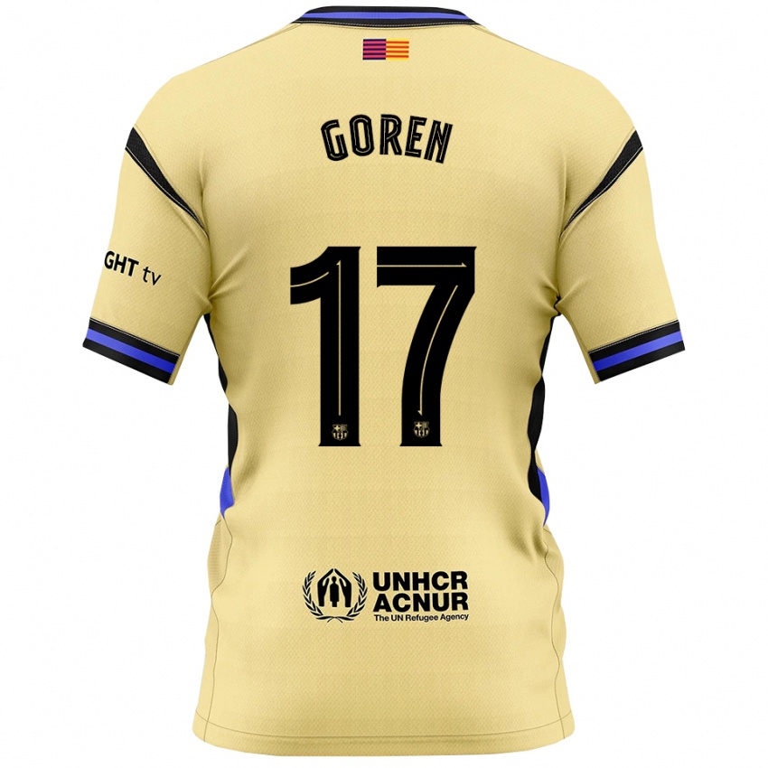 ילדים Orian Goren #17 צהוב שחור הרחק ג'רזי 2025/26 חולצה קצרה