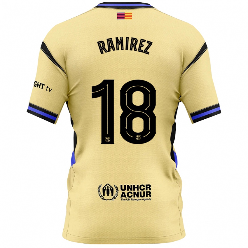 ילדים אמה רמירז #18 צהוב שחור הרחק ג'רזי 2025/26 חולצה קצרה