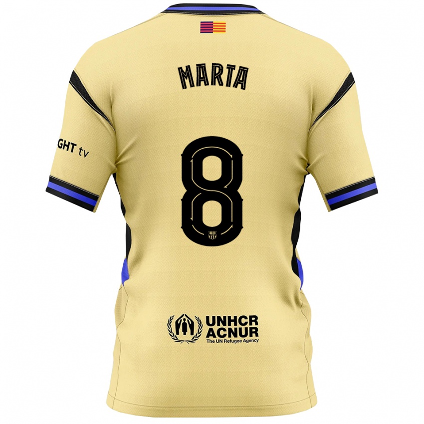 ילדים מרטה טורחון #8 צהוב שחור הרחק ג'רזי 2025/26 חולצה קצרה